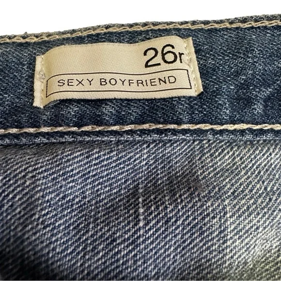 Gap Sexy Boyfriend Jeans Size 26R Blue Relaxed Fit Classic Blue Wash NWOT - Picture 3 of 9